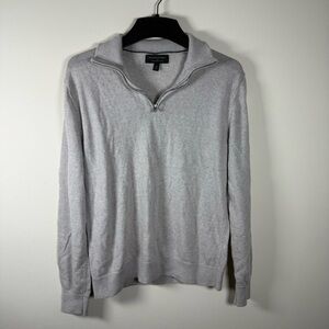 Banana Republic Merino Wool Gray Zip Up Sweater Size Medium